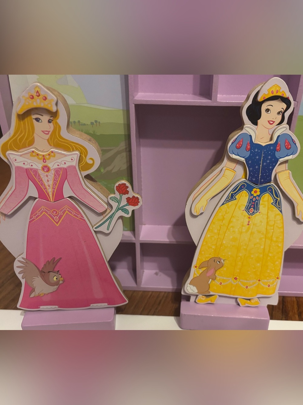 Melissa & Doug Disney Sleeping Beauty Snow White Magnetic Dress-Up Wood Doll Set - Picture 5 of 7